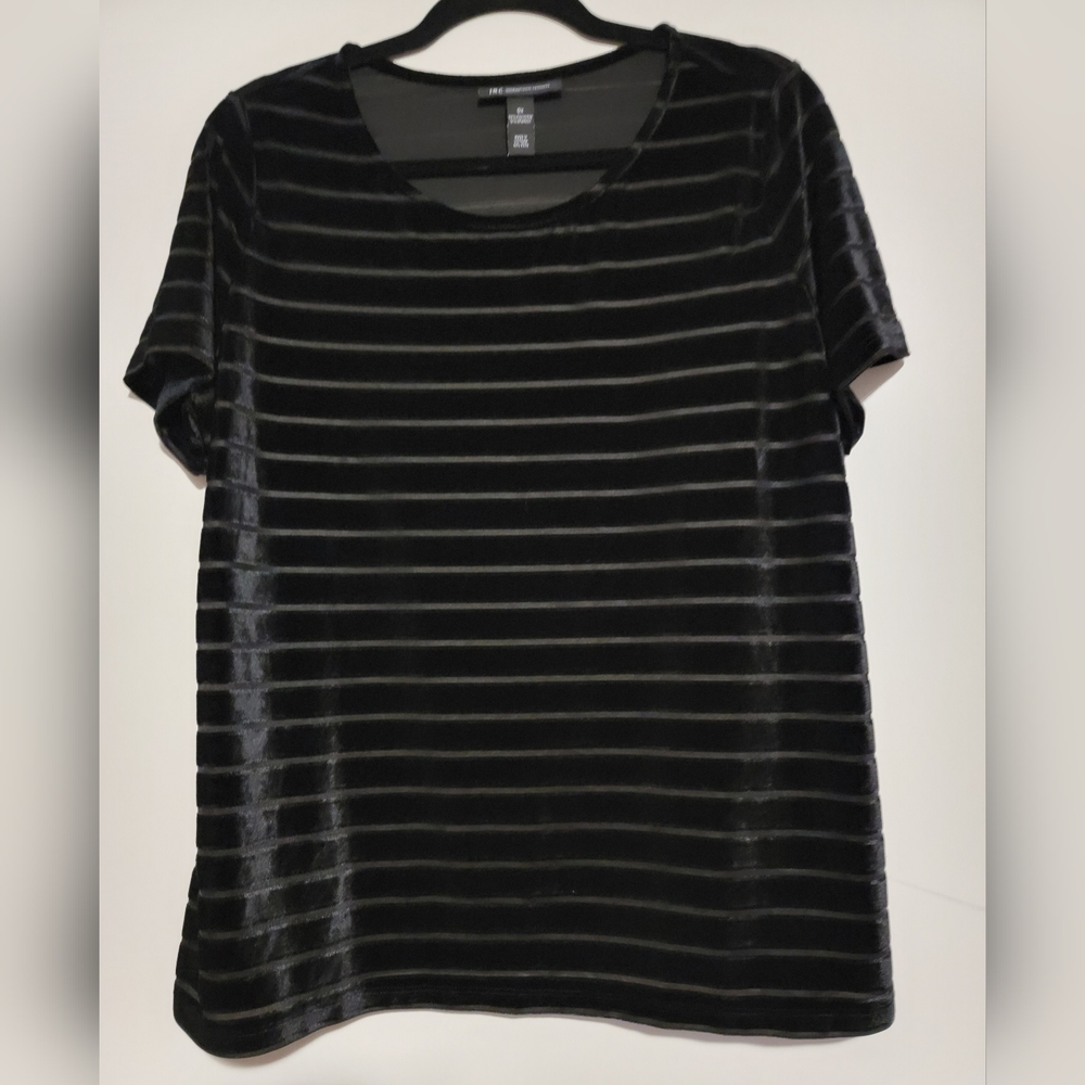 Women's INC Black Velvet Top